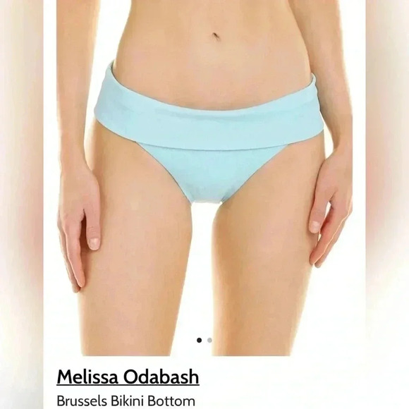 Melissa Odabash Brussels Bikini Bottom CR Celeste Ribbed New With Tag - Picture 2 of 5